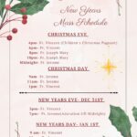 Christmas and New Years Mass Schedule Now Available